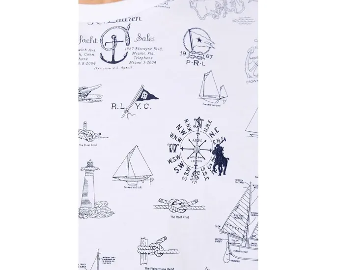 Футболка Polo Ralph Lauren Classic Fit Nautical Jersey с принтом