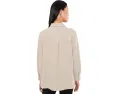 Рубашка Eileen Fisher Petite из органического хлопка двойного переплетения с классическим воротником