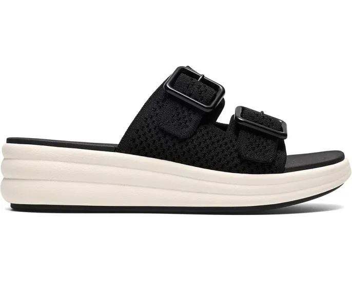 Сандалии Clarks Drift Faye на танкетке с текстильным верхом и двойной пряжкой