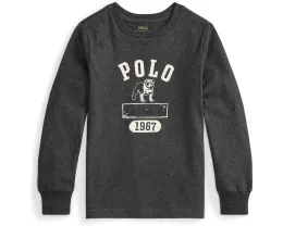 Длинная футболка Polo Ralph Lauren Kids с принтом из хлопкового джерси для малышей и детей младшего возраста