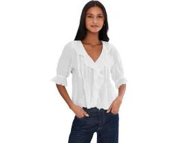Топ Madewell Kelly с вышивкой и воротником на пуговицах