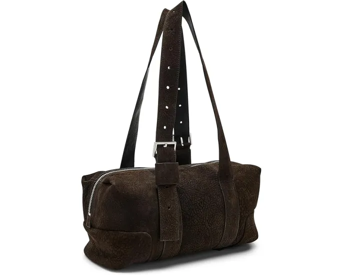 Сумка через плечо AllSaints Ares Grain в стиле дафл из кожи с регулируемым ремнем