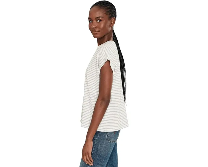 Футболка с коротким рукавом из органического хлопка Eileen Fisher в полоску