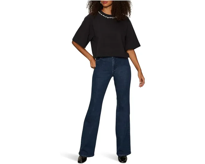 Sanctuary укороченная футболка с декором на горловине