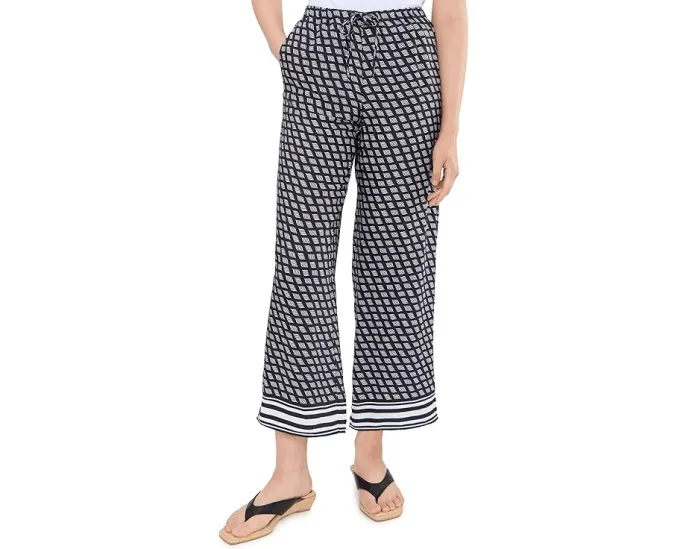 Брюки Printed Pull-On из сатинового твила Madewell цвет Classic Navy