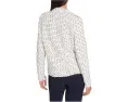 Жакет NIC+ZOE Nep Weave Military Fringe Mix Knit с вязаным узором