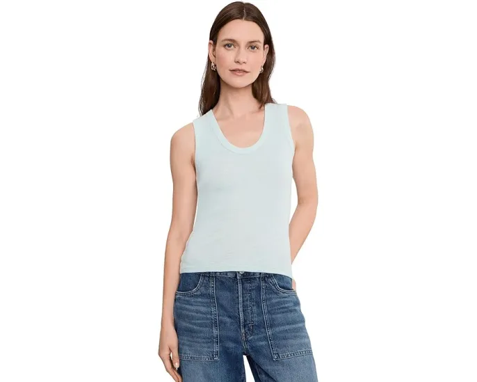 Lilla P Майка с круглым вырезом из рубчатого слаба облегающего кроя