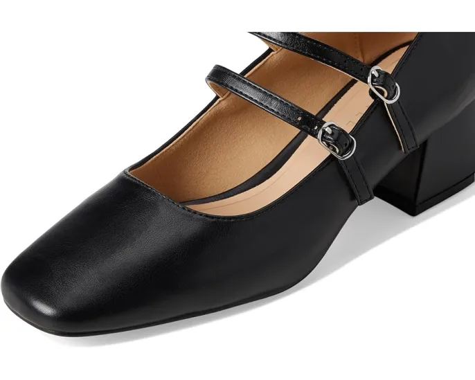 Туфли Nally на устойчивом каблуке с квадратным носком и регулируемой лямкой