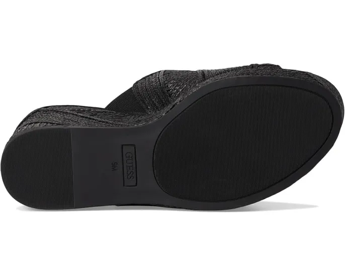 Сандалии GUESS Evenz на платформе с плетеными деталями и клиновидным каблуком