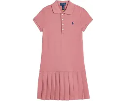 Платье Polo Ralph Lauren плиссе из сетки stretch с поло
