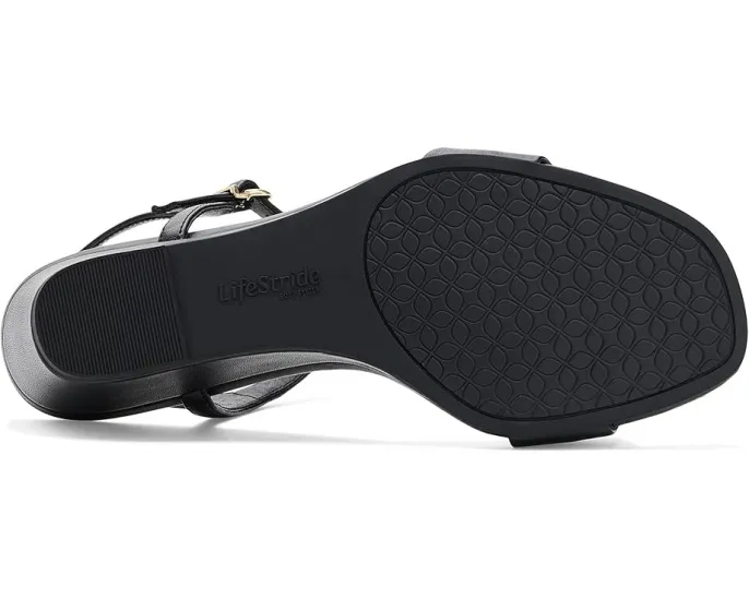 Сандалии LifeStride Sawyer Strappy с регулируемым ремешком на щиколотке и клиновидным каблуком