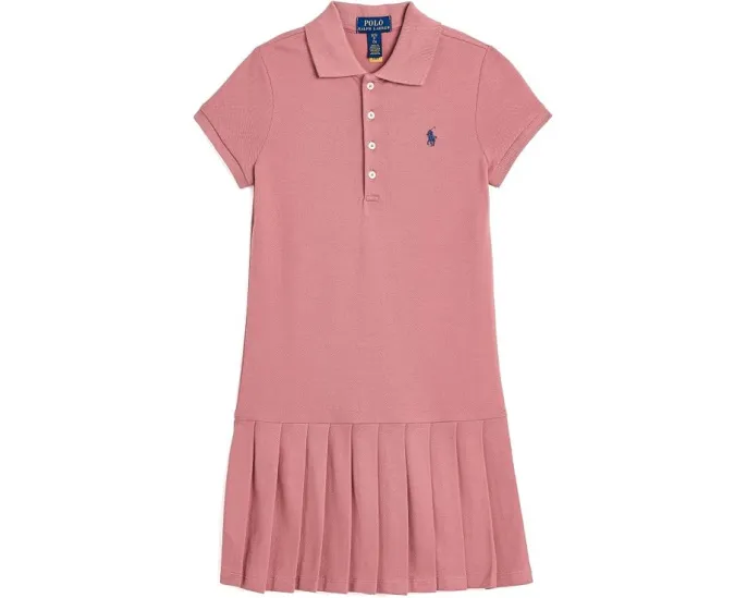 Платье Polo Ralph Lauren плиссе из сетки stretch с поло