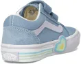 Детские кеды Vans Old Skool V Heart на липучке