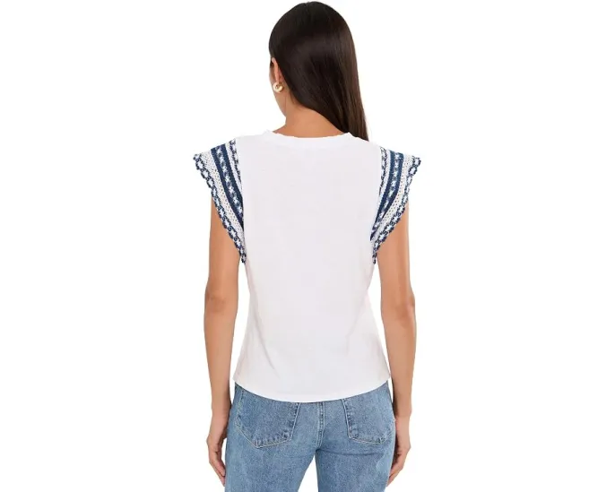 NIC+ZOE хлопковая футболка Petit Knit Trim