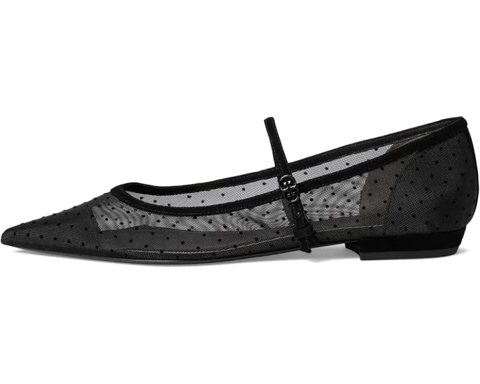 Туфли Mary Jane Double T-Buckle с сетчатым верхом в горошек Tory Burch