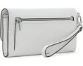 Клатч MICHAEL Michael Kors Jet Set Medium White на запястье