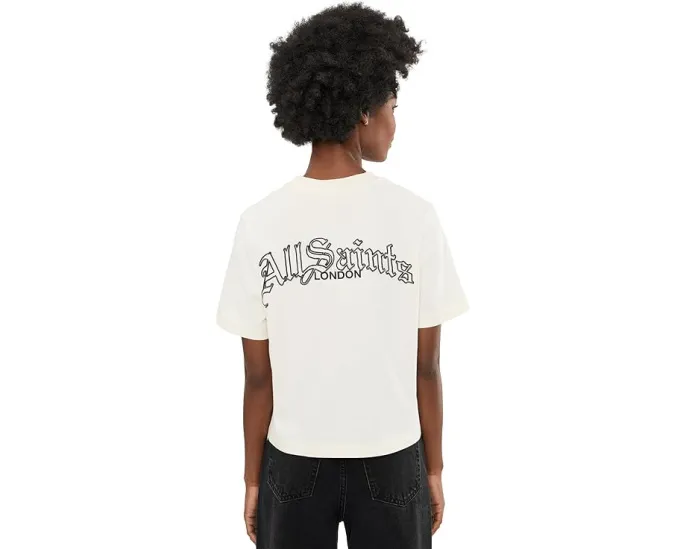 Футболка Descent Lisa Tee от AllSaints мелкозернистый белый