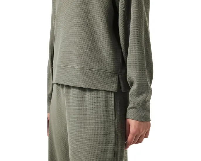 Поло-свитшот Splendid Waffle Scuba с V-образным воротником