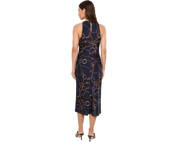 Твидовое платье без рукавов Belting-Print Twill от Lauren Ralph Lauren