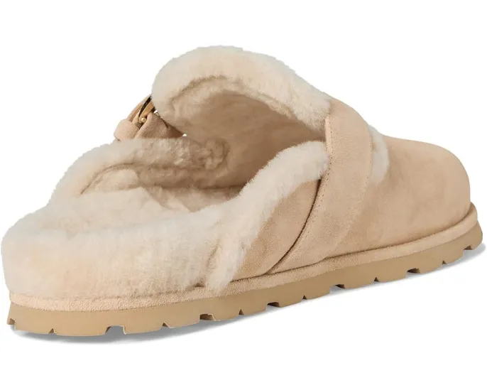 Stuart Weitzman Мюли Chrystie из овчины с большой пряжкой