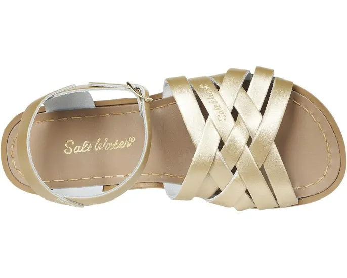 Сандалии Salt Water Sandal Retro с плетеным верхом и латунной фурнитурой