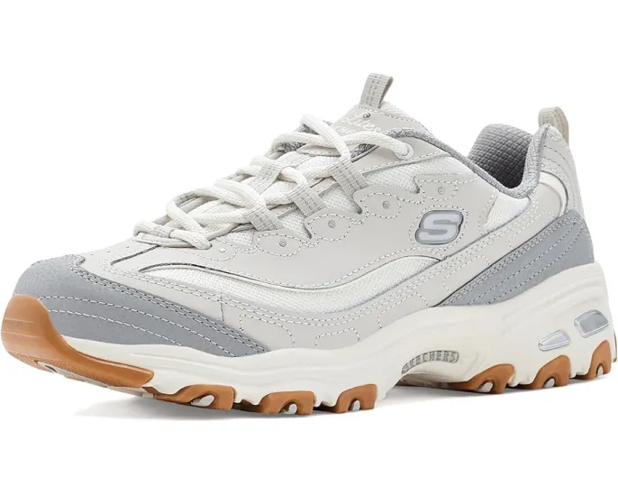 Кроссовки Skechers D'Lites Popular Vote серые на шнуровке