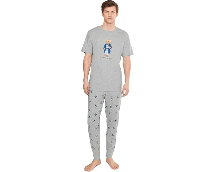 Пижамный комплект с медведями Short Sleeve Crew Polo Ralph Lauren