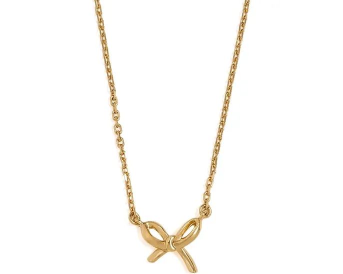 Мини-подвеска Girlie Pearlie Mini Bow Pendant от Kate Spade New York с бантиком