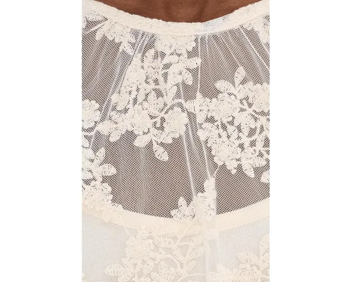 Sanctuary Блуза Boho Lace с кружевным принтом и длинными рукавами колокол