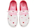 Hey Dude Kids Wendy Embroidered Hearts ботинки с вышитыми сердцами