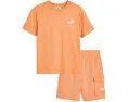 Детский комплект Puma из футболки и флисовых шорт с карманами