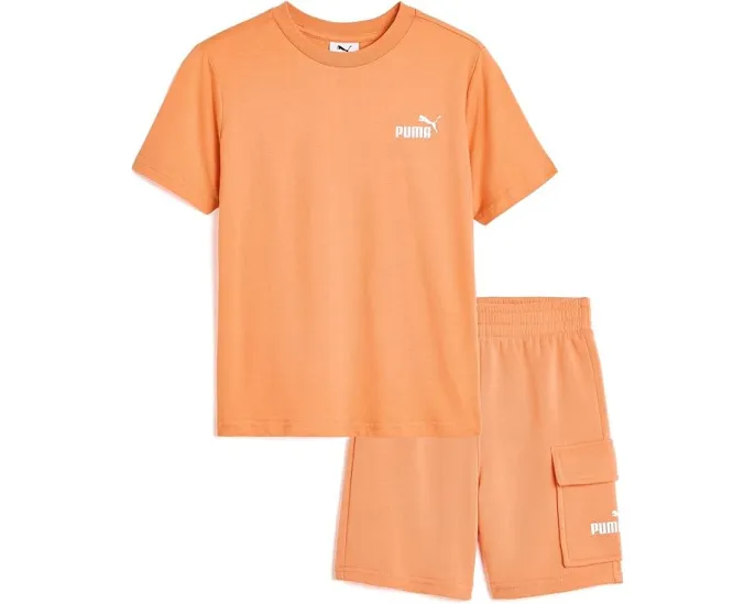 Детский комплект Puma из футболки и флисовых шорт с карманами