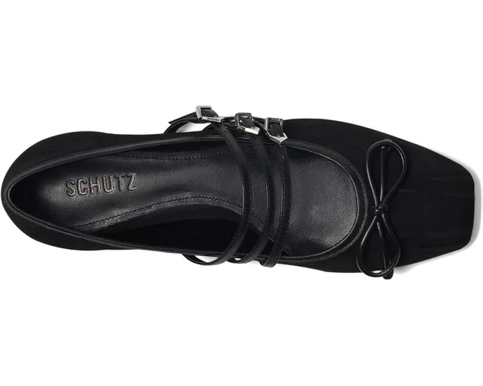 Балетки Schutz Arissa Strap с квадратным носком и ремешками на пряжках