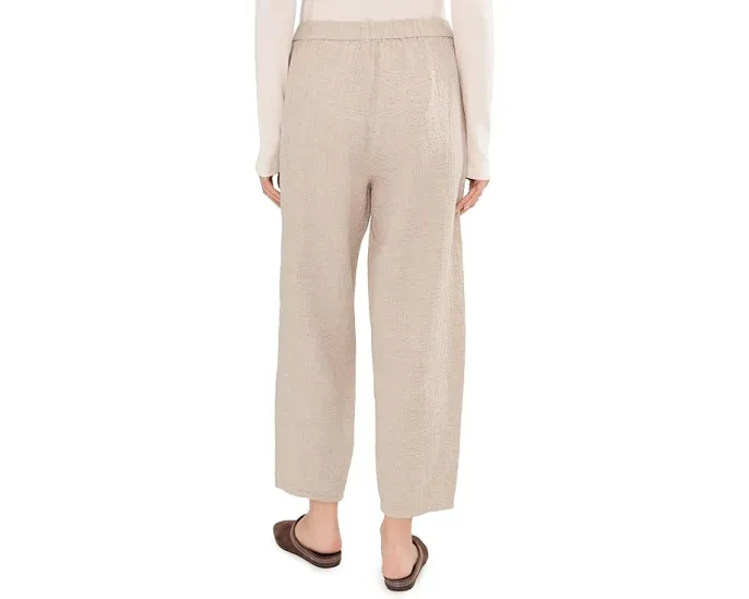 Брюки Eileen Fisher из органического хлопка двойного переплетения фасона «фонарик»