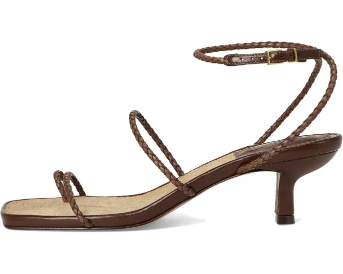 Босоножки Schutz Kaya Straw Mid на шпильке с квадратным носком