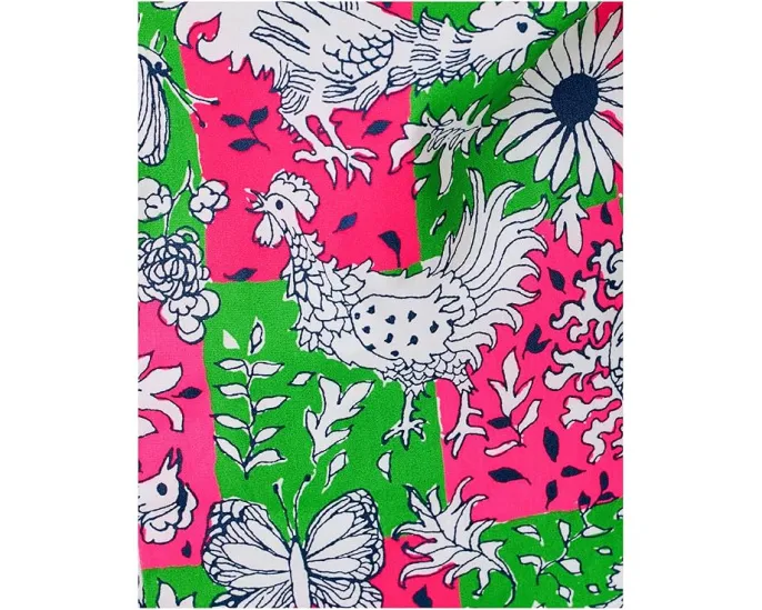 Платье Lilly Pulitzer Kids Little Lilly Classic Shift с кружевной отделкой и карманами