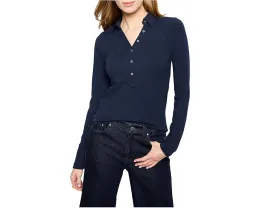 Поло Perfect Knit Rib с классическим воротником и длинными рукавами от NIC+ZOE