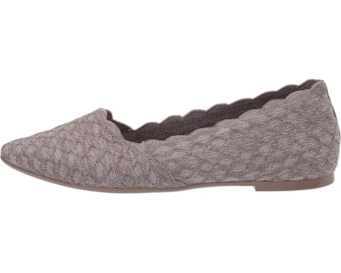 Балетки Skechers Cleo Honeycomb с вязаным верхом и стеганым краем на пенной стельке