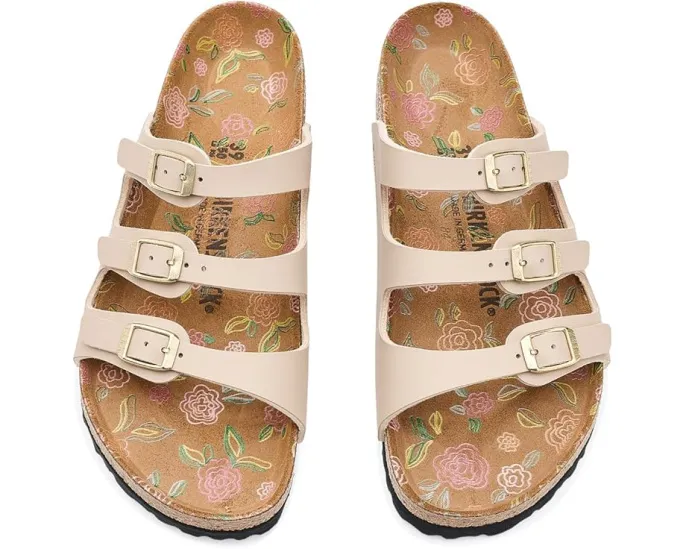 Сандалии Birkenstock Florida с цветочным принтом на стельке