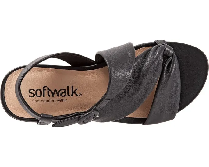 Балетки SoftWalk Tieli с боковой пряжкой и скрытой резинкой