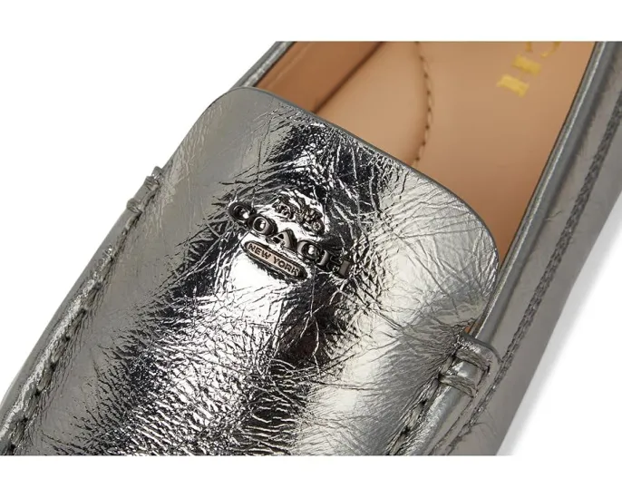 Мокасины COACH Marley Crinkled Metallic со складным верхом