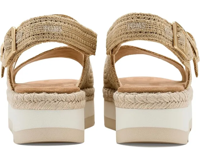 Сандалии TOMS Giana на платформе с регулируемой застежкой на липучке