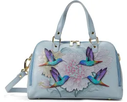 Сумка Anuschka Wide Organizer Satchel 695 с ручной росписью и множеством отделений