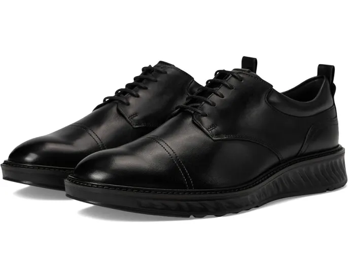 Туфли ECCO ST.1 Hybrid Cap Toe Oxford на шнуровке черные
