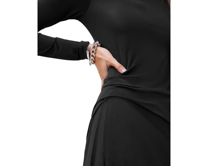 Платье AllSaints Rivi с драпировкой и платочным подолом