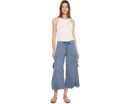 Широкие брюки Cargo Gaucho Crop с завязками и карманами XCVI