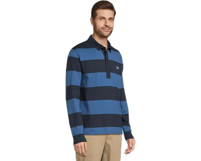 Футболка Bean's Vintage Soft Rugby Stripe от L.L.Bean с классической регбийной полоской и эластичной тканью