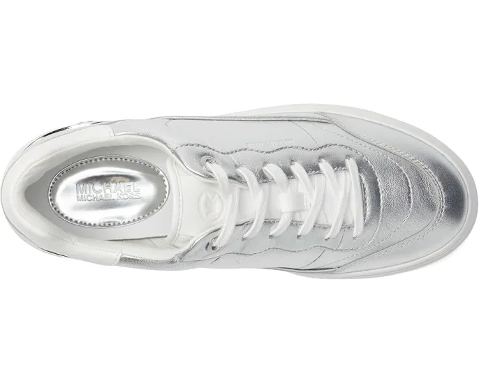 Кроссовки MICHAEL Michael Kors Hayes Lace Up на платформе с металлическим ПВХ верхом