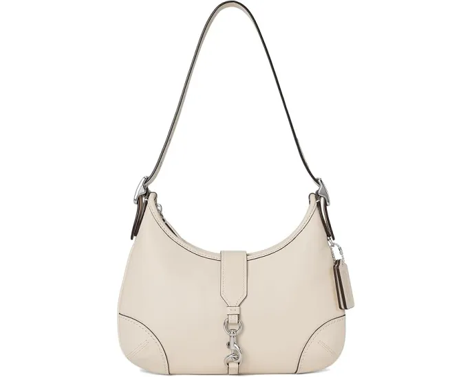 Сумка COACH через плечо из кожи с регулируемым ремнем