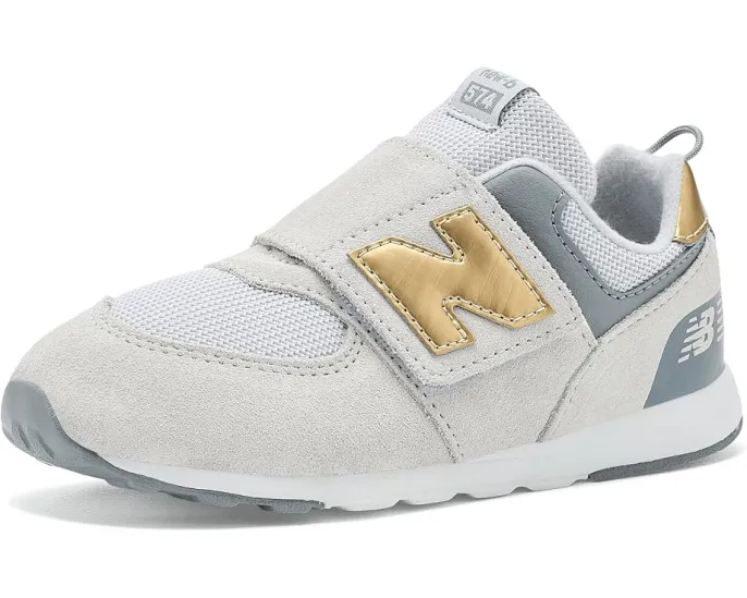 New Balance Kids 574 Bungee Lace первые кроссовки с липучкой